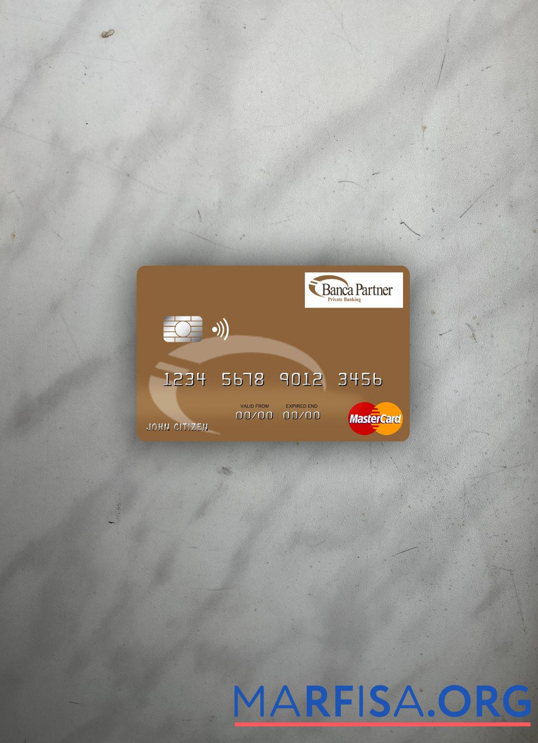 Printable San Marino Banca Partner mastercard photolook front download for verification